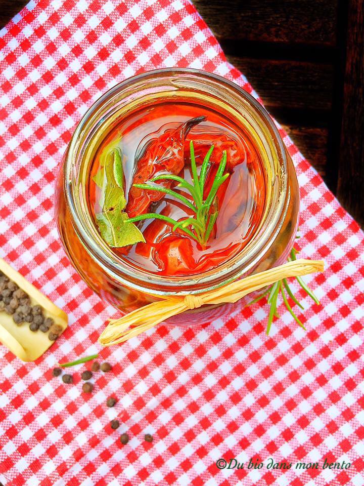 tomates confites à l'huile d'olive
