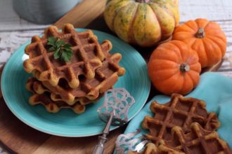 gaufre de potimarron et panais