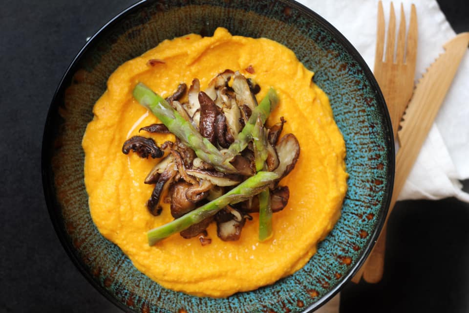 Mousseline De Carottes Aux Champignons Du Bio Dans Mon Bento